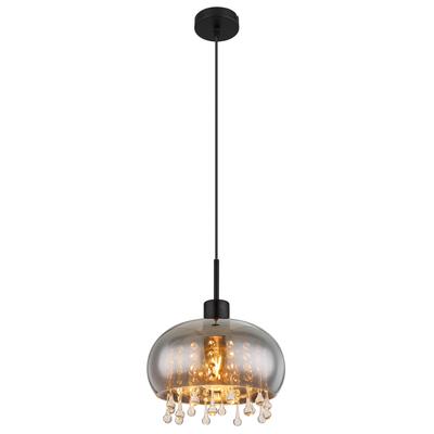 GLOBO LIGHTING Hängeleuchte "CORRY", schwarz (schwarz matt), Ø 28cm H: 120cm, 1 Stk., Leuchten, Hängelampe Esszimmer-Leuchte Esstischleuchte Wohnzimmer, Hängeleuchte