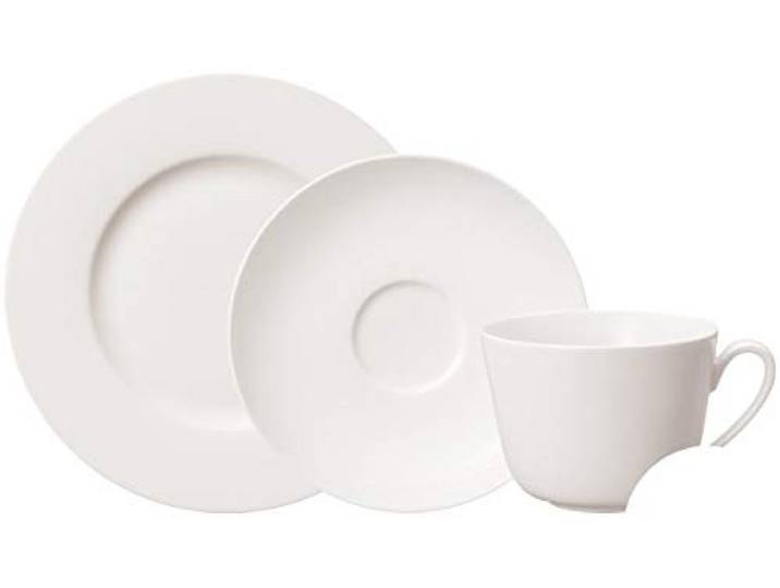 Villeroy & Boch - Twist White Kaffee Set 18-teilig Weiß, Spülmaschinenfest Mikrowellensicher, Essgeschirr 6 Personen, Geschirrset Weiß, Porzellan Geschirr Set, Kombiservice, Premium Porzellan