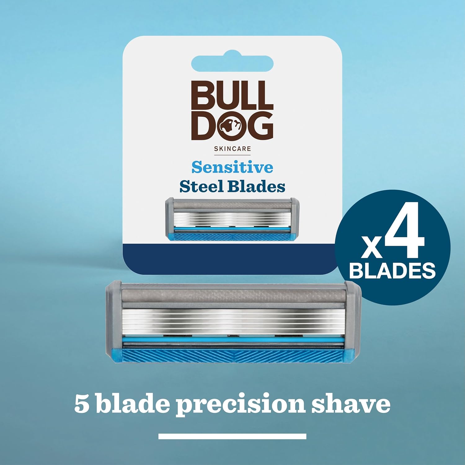 Bulldog Skincare Sensitive Men's Razor Refills – 4 Pack