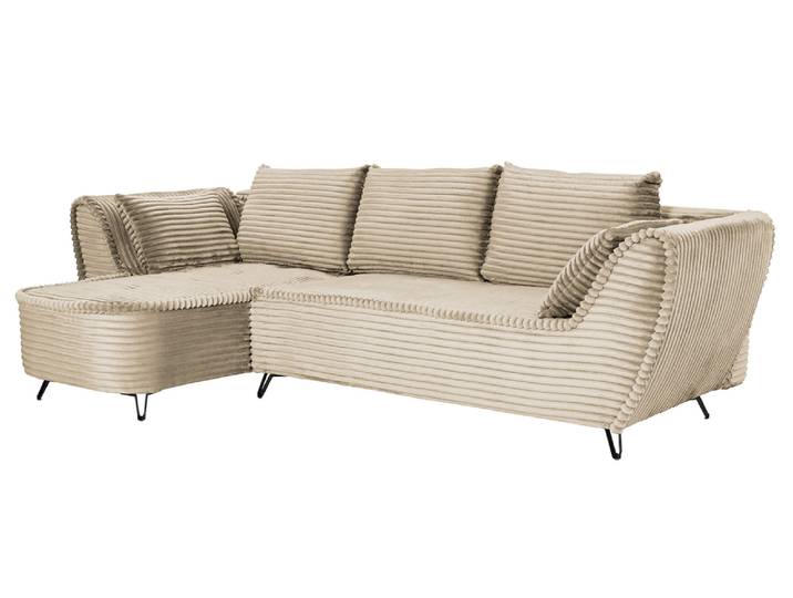 Canapé d'angle convertible à gauche Regatta Beige - Basika