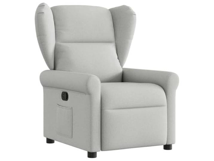 HAQWRDQSG Relaxsessel Wolkengrau Manuell Verstellbarer Ruhesessel Stoff Komfortabler Fernsehsessel für Wohnzimmer und Leseecke. Ergonomisches Design mit praktischer Seitentasche und Fußstütze.