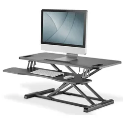 Digitus Höhenverstellbarer Sitz-Steh Arbeitsplatz 95x61x10-50cm, Tastatur und Mausablage