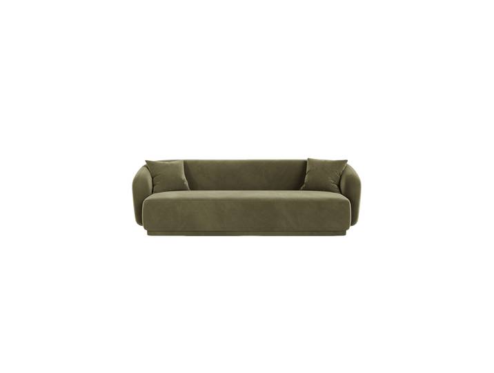 3-Sitzer Design Sofa Jane Samt Grün chosen by Bloomingloft