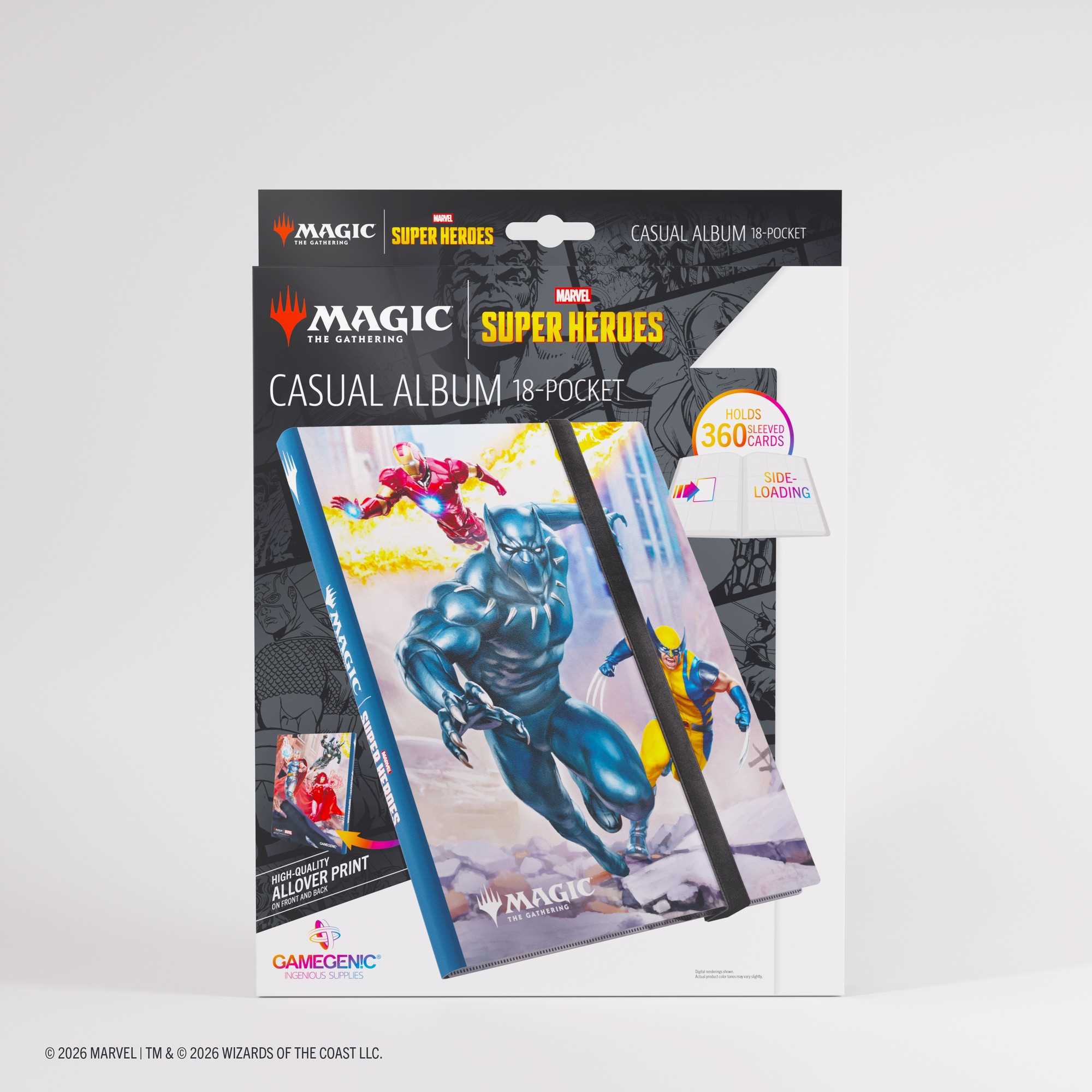 Gamegenic Magic: The Gathering Marvel Super Heroes 18-Pocket Casual Album for Card Collectors, Ages 6+, Marvel Super Heroes Artwork
