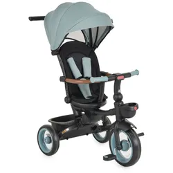 Byox Dreirad Jasper EVA-Reifen klappbar, Sitz drehbar, Hinterradbremse, Körbe grün
