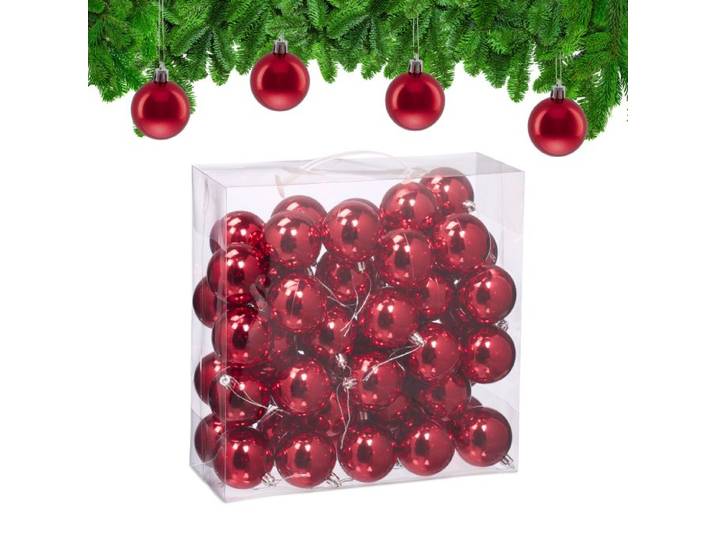 Relaxdays Weihnachtskugeln im 50er Set