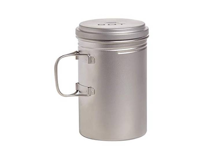VARGO 0 Vargo BOT-HD Titan Topf 5.4 oz 900 ml Schwarz mit Deckel für Herd