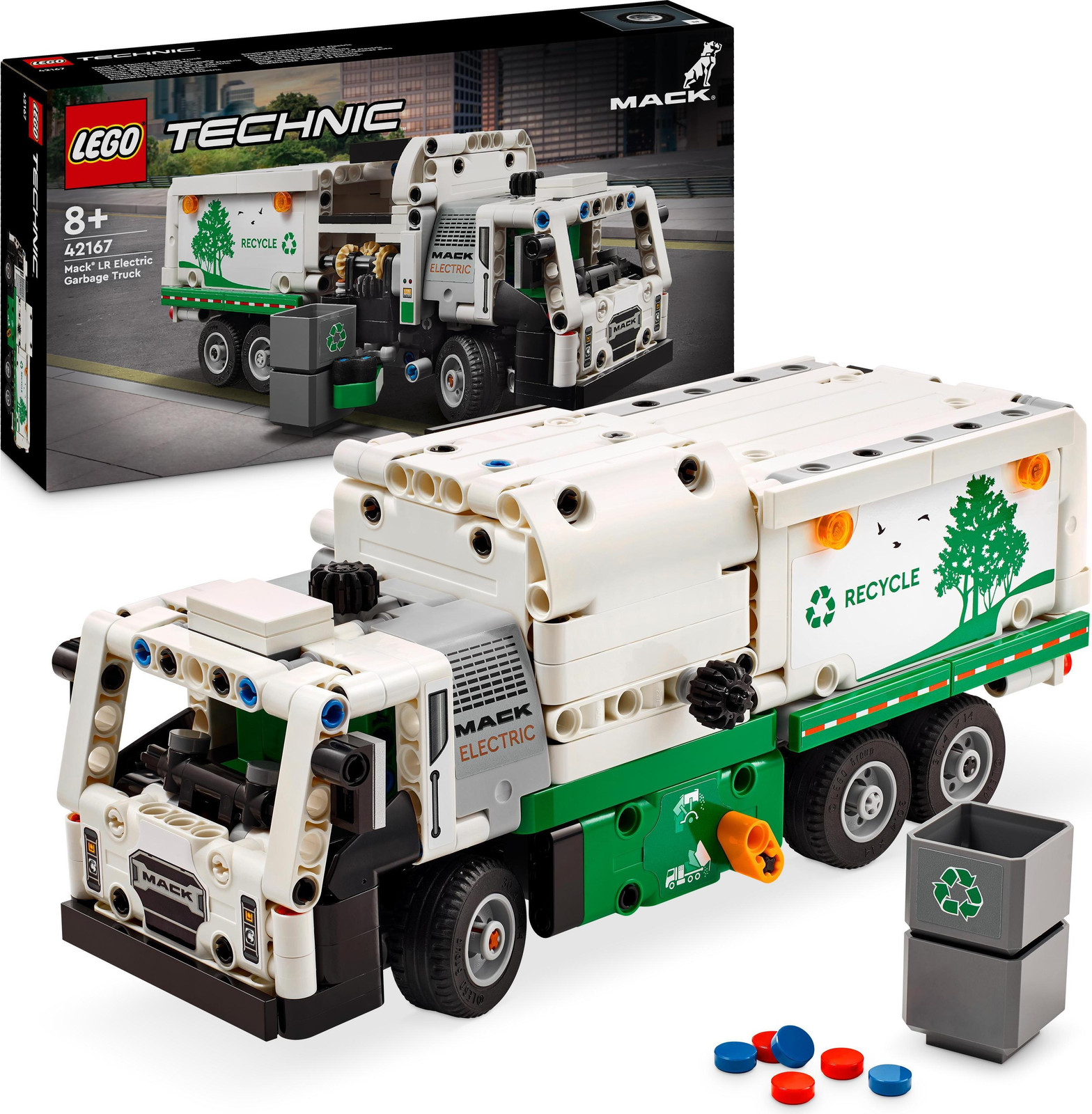 LEGO Technic Elektrische Mack LR Autogarage 42166