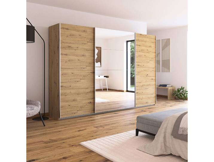 Armoire - Miroir 315cm Marron/Imitation chêne Artisan