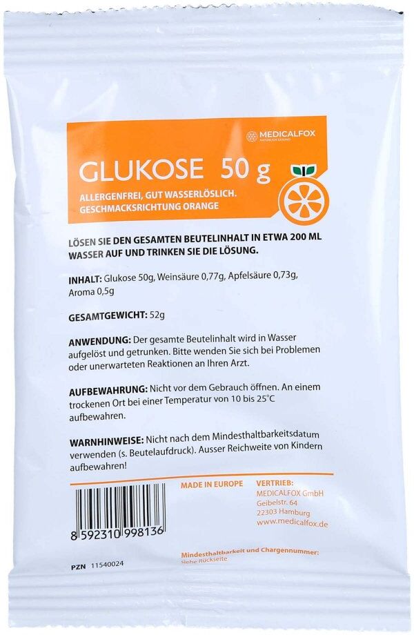 Glukose 50 g Orange Plv.z.her.e.lsg.z.einnehmen 50g