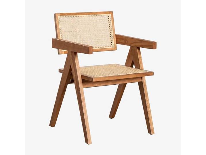 SKLUM Esszimmerstuhl mit Armlehnen im Rattan Lali Style Esche braun