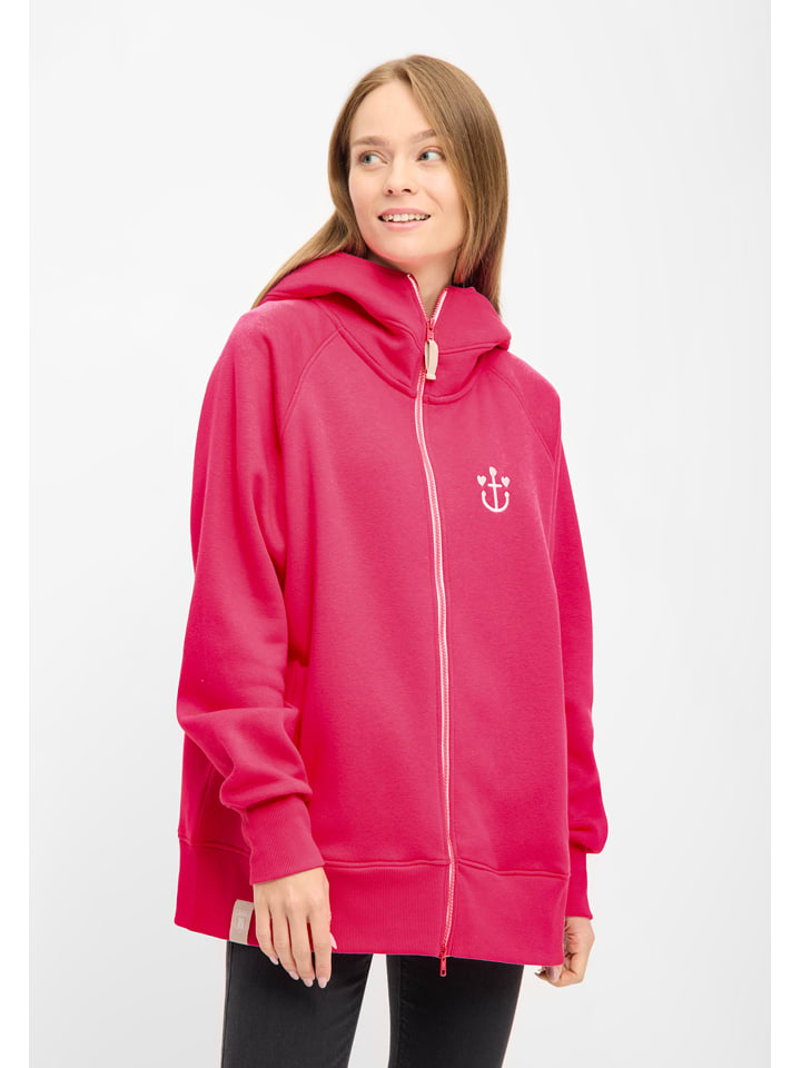 Derbe Sweatjacke in Pink - L