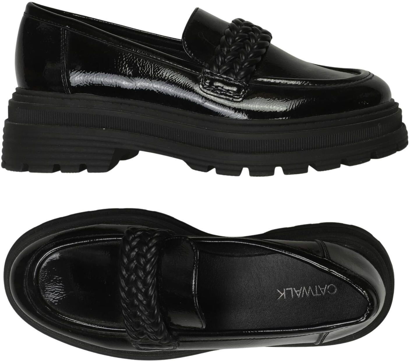 Catwalk Damen Halbschuh, Schwarz, Gr. EU 39, Kunstleder - Second Hand