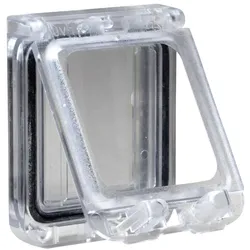 Schneider Electric NSYVA2712MA Kunststofffenster mit aufklappbarer transparenter Abdeckung. L78xB235xT25mm.