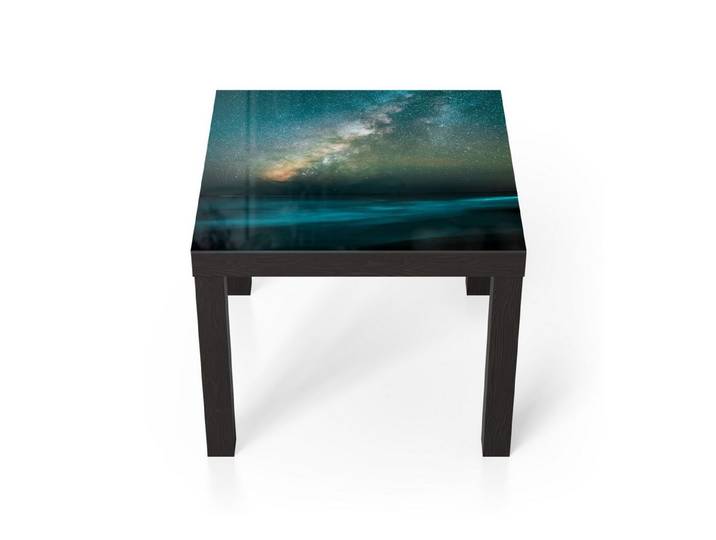 DEQORI Couchtisch 'Galaktischer Ozeanglanz', Glas Beistelltisch Glastisch modern
