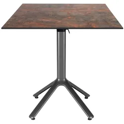 RestooTab - Klappbarer Outdoor Tisch Nemo anthrazit 70x70cm Dekor underground Rost