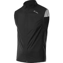 LÖFFLER Herren Weste M BIKE VEST CF WPM POCKET, Größe 56 in Schwarz Schwarz