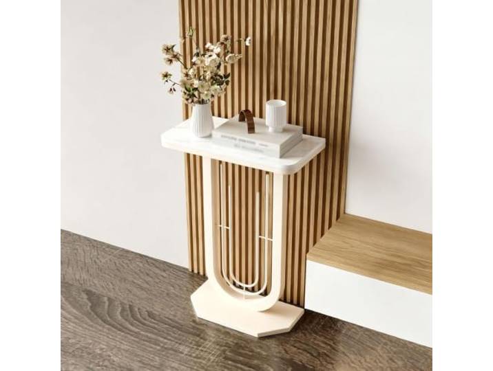 MDEUFYWEGB Moderne Tischplatte aus Sinterstein，konsolentisch schmal Kleiner Flurtisch，console table behind sofa，Flur Möbel, Moderne Wohndekoration(I,50cm/19.7in)