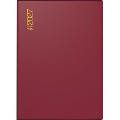 rido/idé 7013002297 Taschenkalender Mod. perfect/Technik I 2027 A6, Kunststoff, bordeaux
