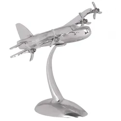 WOHNLING WL1.653 Design Deko Beistelltisch "Propeller" aus Aluminium Silber