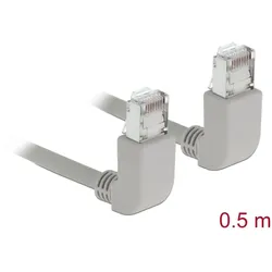 DELOCK Netzwerkkabel RJ45 Cat.6A S/FTP oben / oben gewinkelt