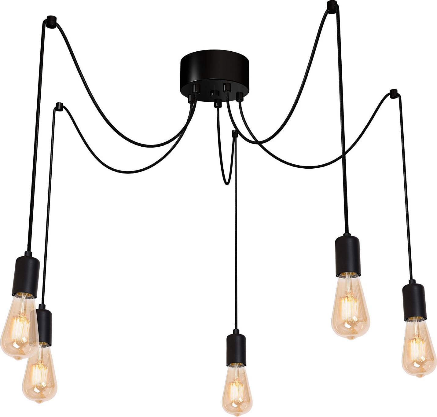 Luminex Hanglamp Spindel model 3950 met 5 lichtpunten