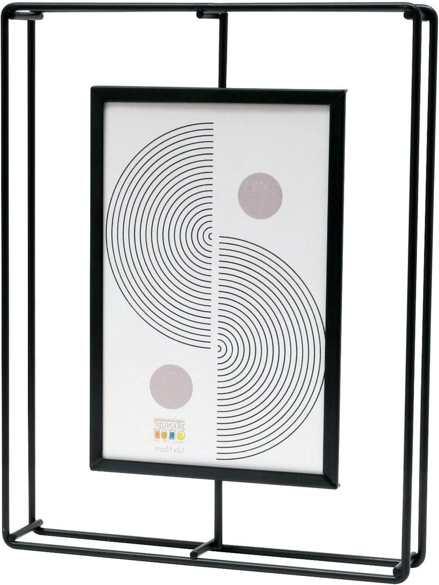 Fotolijst Metaal Vintage Zwart - Asymmetrische Vorm - 10x15 cm