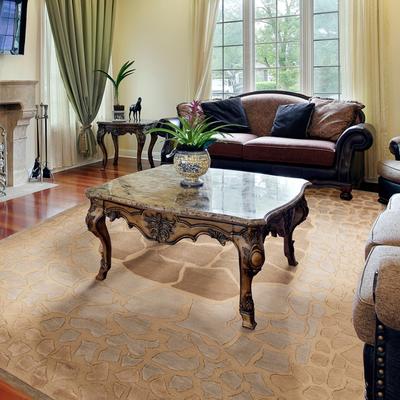 Livabliss Hand-knotted Brown Contemporary Arista Wool Abstract Area Rug - 8' x 11' - 8' x 11'