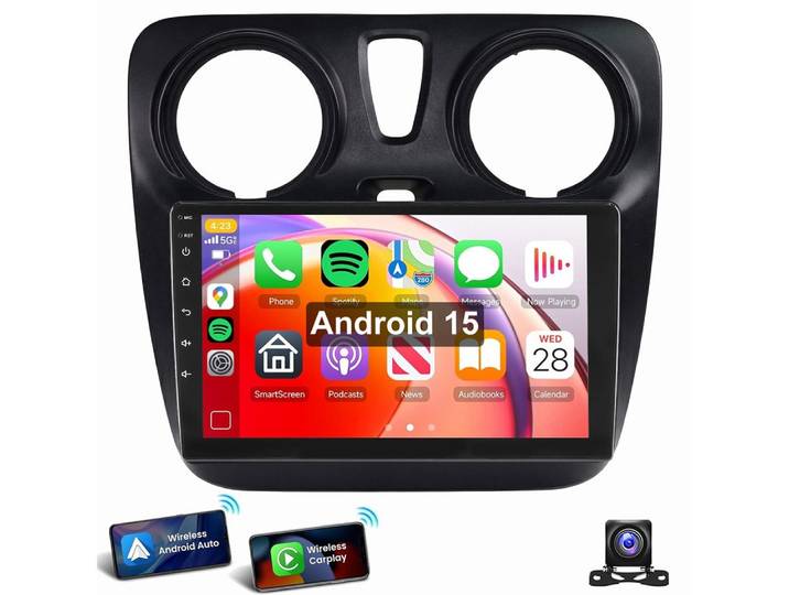 ESSGOO Für Dacia Lodgy Dokker 12-21 Carplay Android 15 FM AM NAVI Autoradio (RDS, Digitalradio (DAB), FM, AM, Apple Carplay Android Auto WIFI BT)