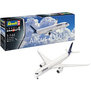Revell Modellbausatz 03881 Airbus A350-900 Lufthansa, 120 Teile, Level 4, ab 12 Jahre, Maßstab 1:144