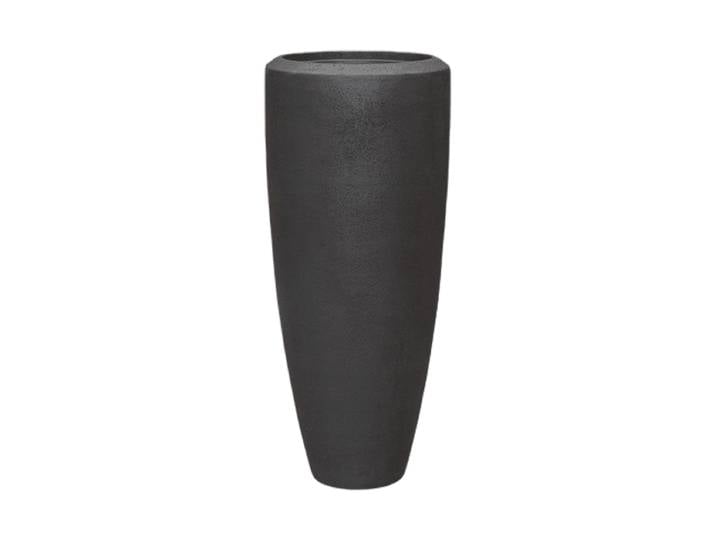 Hoher Blumentopf „Polystone Plain Partner“, verschiedene Grössen Schwarz Baq Design