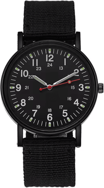 Inspire Picks Glow In The Dark Mens Watch Military Style Casual Sports Wristwatch With Nylon Strap black