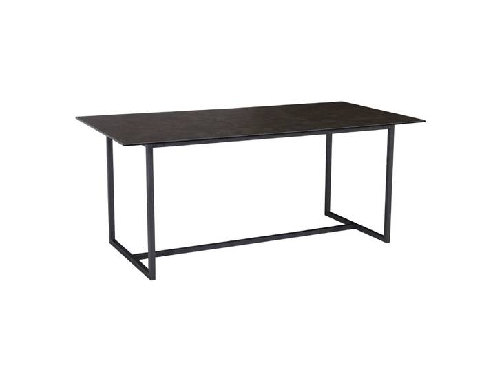 Table à manger en verre céramique, noir