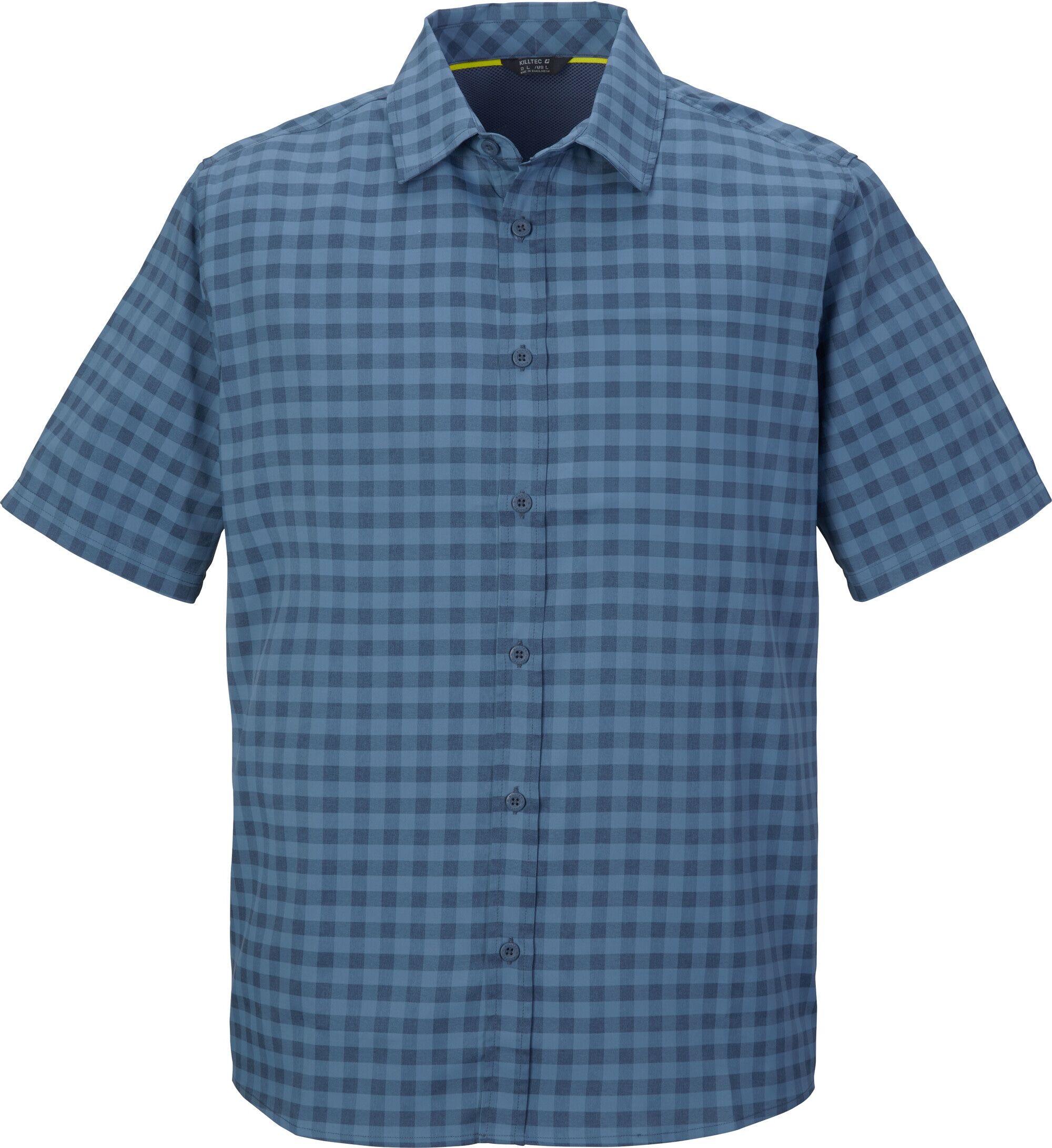Funktionshemd KILLTEC "KOS 368 MN WVN SHRT", Herren, Gr. XXL, Normalgrößen, blau (stahlblau), Obermaterial: 100% Polyester, Hemden Funktionshemd, Atmungsaktiv, schnelltrocknend, wasserabweisend