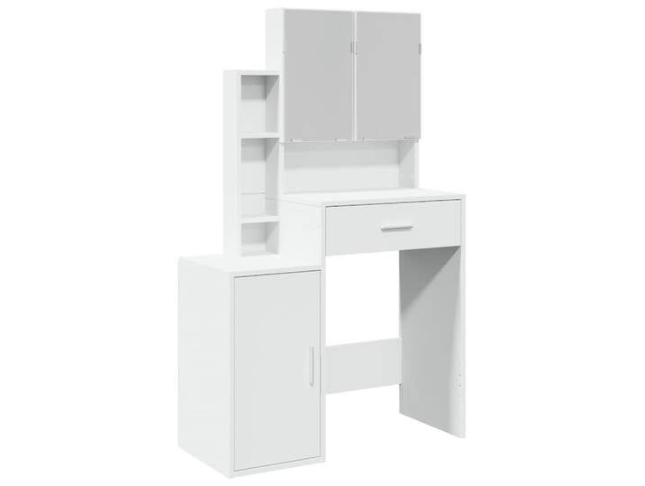 vidaXL Coiffeuse avec armoire blanche 80x35x132 cm