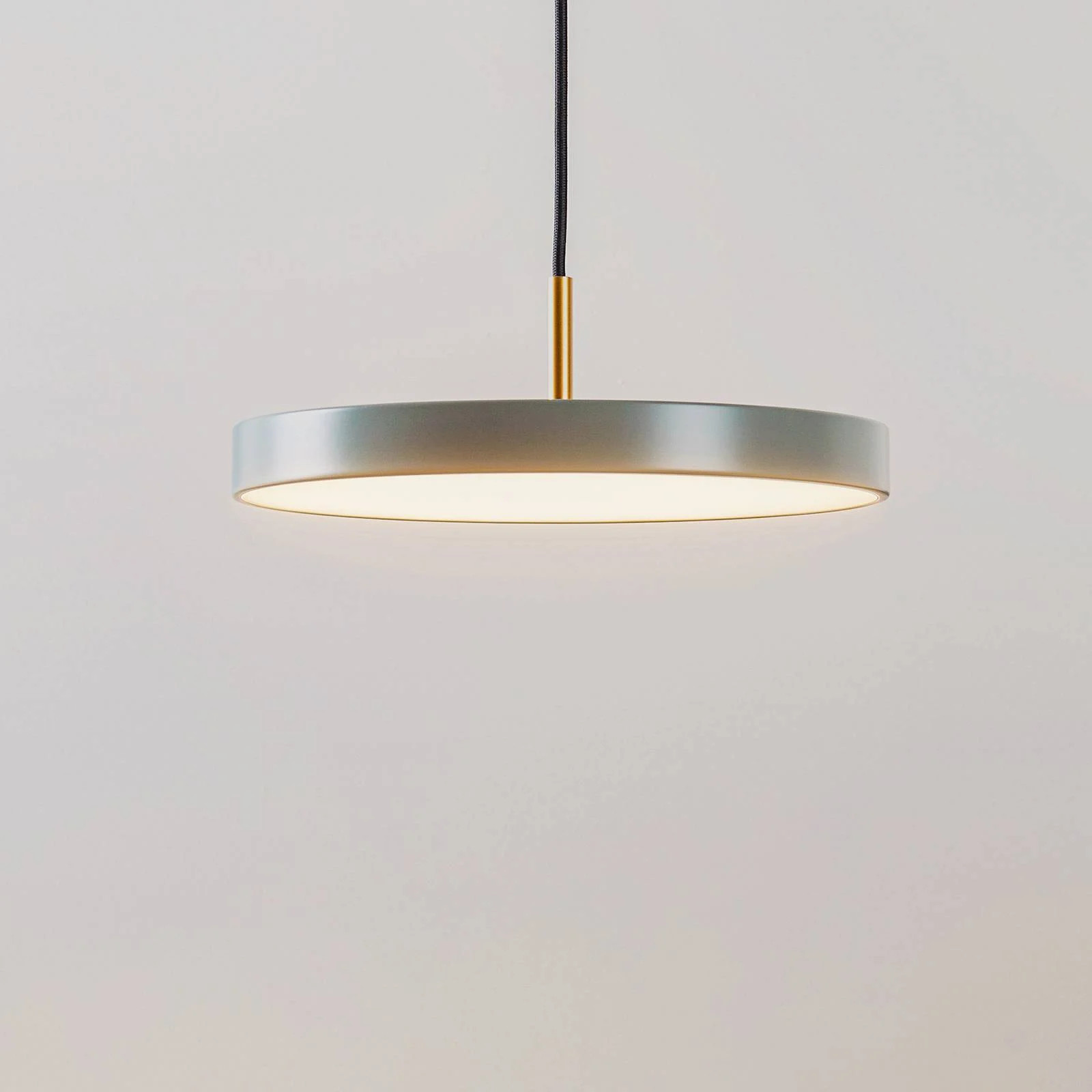 Umage Asteria Mini Hanglamp, Groen met Goud/Messing, Dimbaar, Design Aluminium