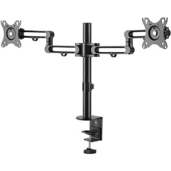 StarTech ARMDUAL3 Doppel Monitorarm zur Tischmontage (Gelenkarme für bis zu 32-Zoll-VESA (Tisch, 32", 8 kg), Monitor Halterung, Schwarz