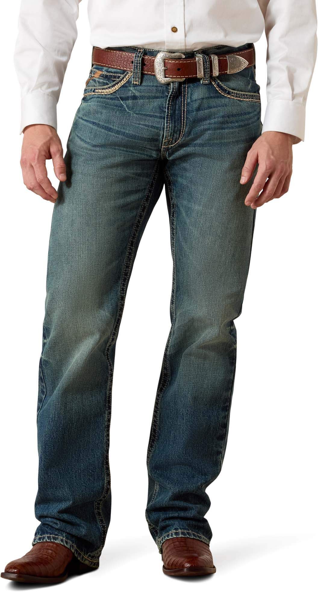 Men's M5 Slim Gambler Stackable Straight Leg Jean, Size: 35 X 34 by Ariat