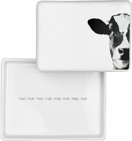 RAEDER Butterdose 250g Moo Muh Moo weiss B