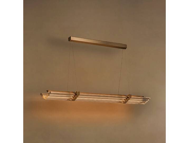 Seagull LED-Hängeleuchte, Länge 160 cm, bronzefarben - DCW - Aluminium