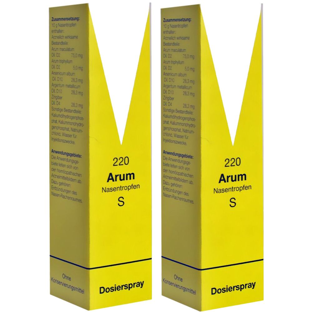 Arum Nasentropfen S 220 Doppelpack 2x10 g Tropfen