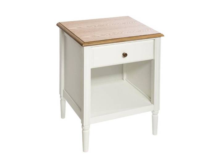 Table de chevet  Solen  bois blanc H61cm - Atmosphera Créateur d'intérieur