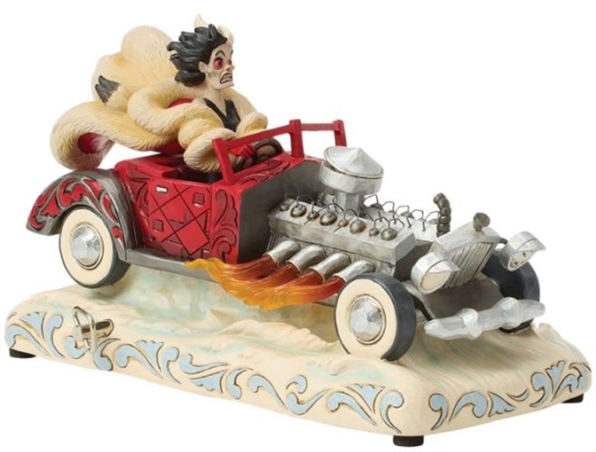 Disney Traditions 101 Dalmatiërs Cruella De Vil beeldje, 13 cm