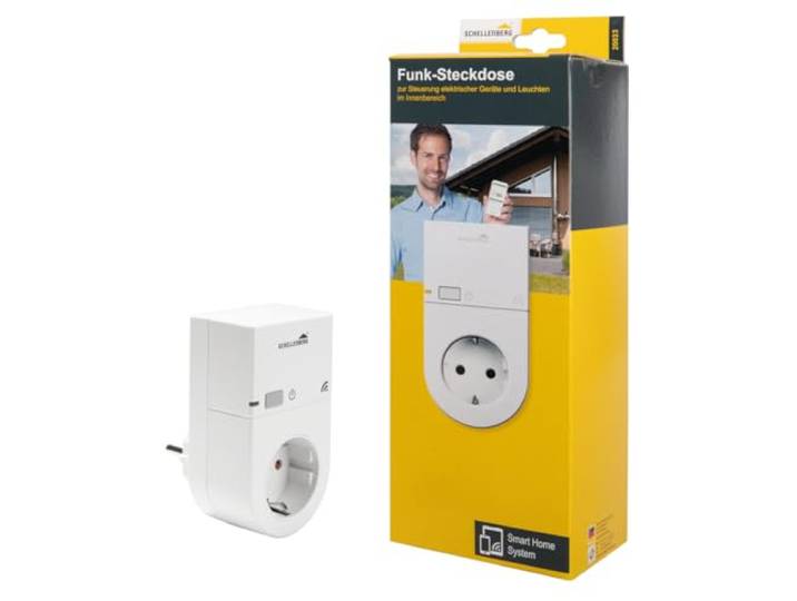 Schellenberg 20033 Smart Home draadloos stopcontact, tussenstopcontact, voor binnen, wit