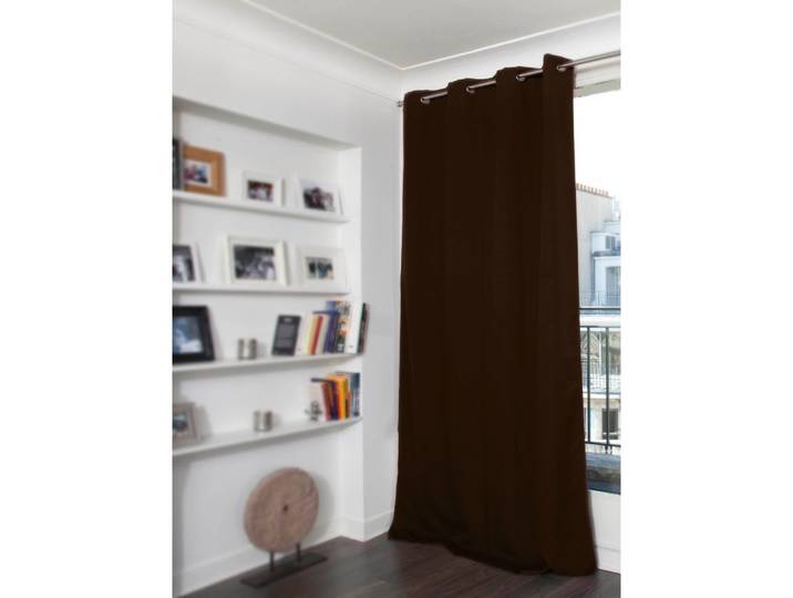 Rideau phonique oeillets marron mc610 140lx260h moondream