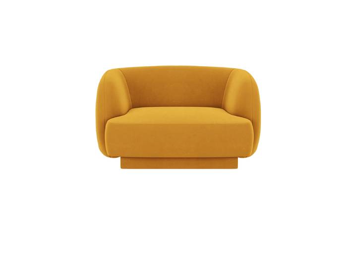 Designsessel „Miley“ Samt Senfgelb Chosen by Bloomingloft
