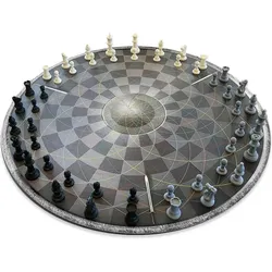 TOP Schach für Drei - Rundes Schachbrett