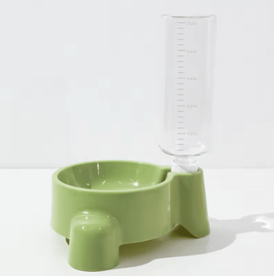 Inspire Curations AutoFlow Gravity Pet Water Bottle Dispenser Bowl green