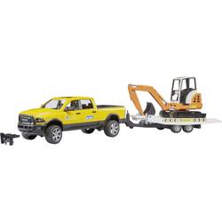 bruder Baufahrzeug Modell RAM 2500 Power Wagon Service+Minibagger Baufahrzeug Modell 02546