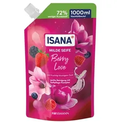 ISANA Nachfüllbeutel Milde Seife »Berry Love« 1000 ml rot